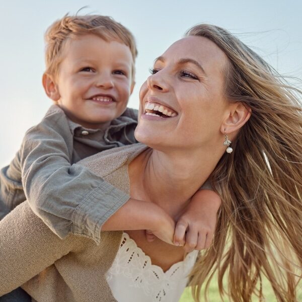 Mother and son enjoying outdoors as we provide our weekly recurring cleaning service.